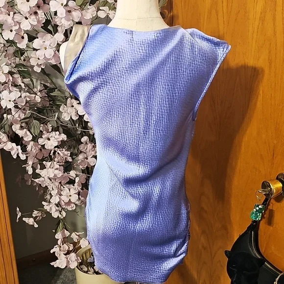 Poleci 100%silk Lavender Top - Picture 6 of 12